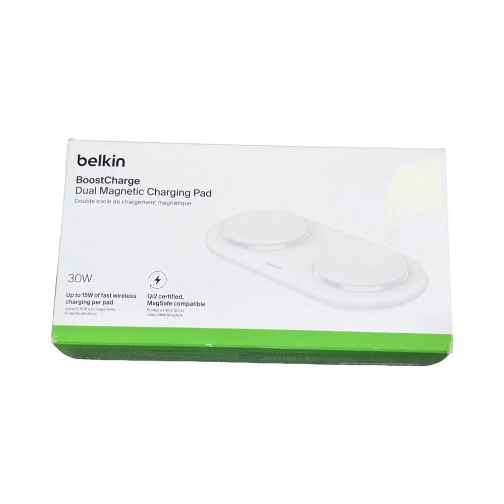 Nn9O Belkin 15W Dual Qi2 Dual Wireless Magnetic Charging Pads iPhone / Aripods‎
